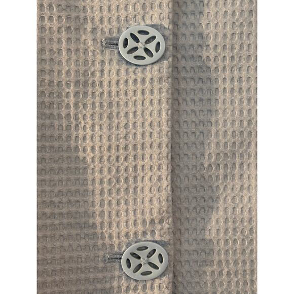 Norm Thomson Womans M Blazer Blue Waffle Knit Cotton 3 Button NWT Artsy Coastal - Picture 10 of 12